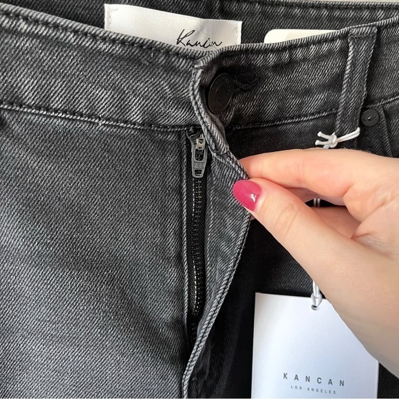 KanCan NEW Ilia High Rise 90s Slim Boyfriend Jeans Dark Gray Size 11/29 - Picture 8 of 16